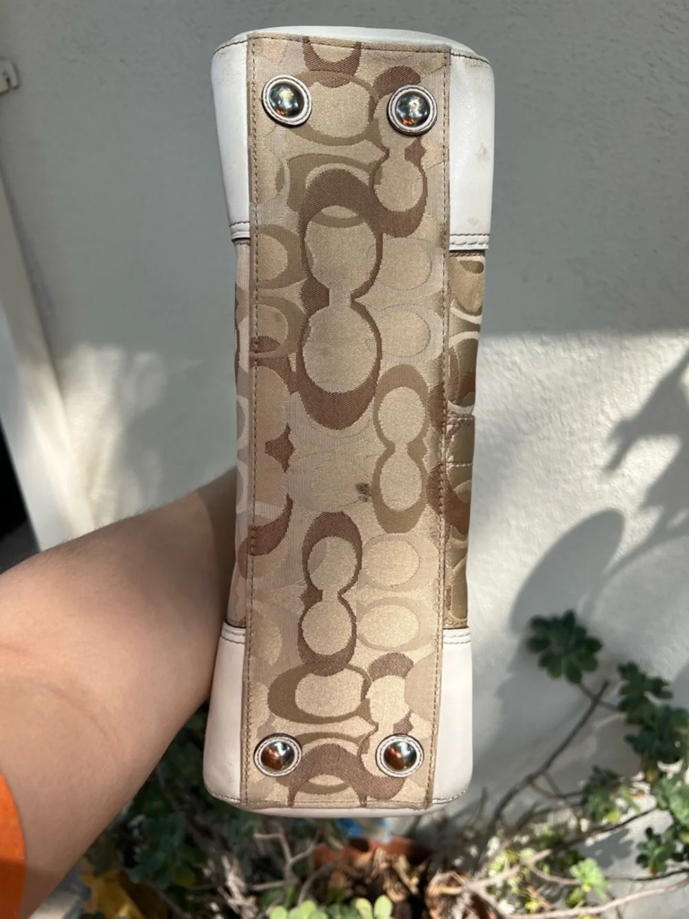 Coach Hampton Optic Signature Satchel with Turnlock - Picture 5 of 9